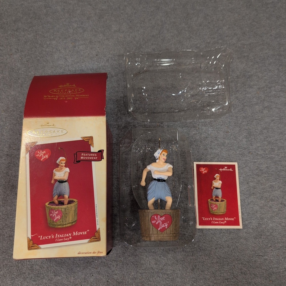 Hallmark Keepsake I Love Lucy Lucys Italian Movie 2003 Ornament QXI8387 Movement - Picture 4 of 4